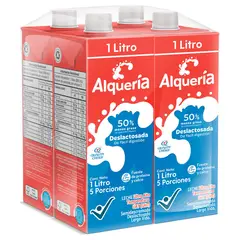ALQUERIA - Leche Deslactosada Tetrapack 4unds x1L c/u