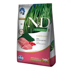 PET SPA - Alimento Para Gato Adulto Castrado N&D Spirulina Cerdo 15KG