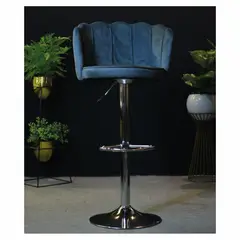 KAIU HOME - SILLA BAR PETALO GRIS OSCURO TELA SUAVE