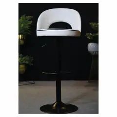 KAIU HOME - SILLA BAR MILANO CUERO SINTETICO BLANCO