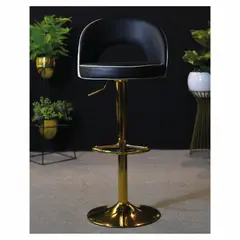 KAIU HOME - SILLA BAR MILANO CUERO SINTETICO NEGRO