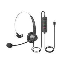 LEXA - Auriculares Call Center Con Conexión 3.5 Mm con Usb y Tipo C