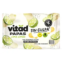 ALQUERIA - Papas Lima Limón Vitad Pack 6unds x24g c/u
