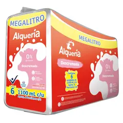 ALQUERIA - Leche Descremada 0% grasa 6unds x1.1L c/u