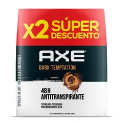 AXE - Oferta Desodorante Antranspirante Aerosol Hombre Dark Temptation 2X152Ml