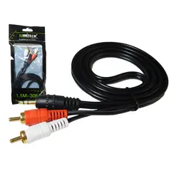 RAMITECH - Cable De Audio 2x1 Rca A Audio De 35mm 15M 3 Unds