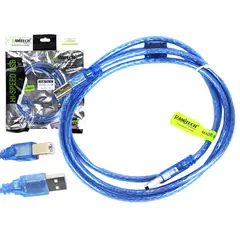 RAMITECH - Cable Usb 20 Para Impresora 15 Mts Blindado Azul
