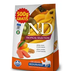 CATLIKE - Alimento N&D Tropical Dog Adulto MedGrande Sabor Salmón 2kg