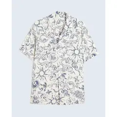 SEVEN SEVEN - Camisa Para Hombre Manga Corta Sin Bolsillo Cuello Resort Color Azul Marca #45012141