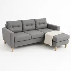 HIGH CLASS - Sala en L Cielo Gris - Intercambiable