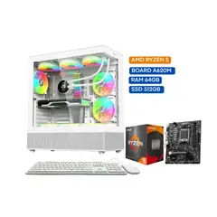 JANUS - COMPUTADOR TORRE GAMER R5 8500G 3,5GHZ 64 GB DDR5 RGB/512 24" ULTRA DELGADO.