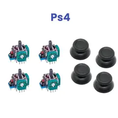 GENERICO - 4 Análogo Repuesto Joystick + 4 Capuchas Para Control Ps4