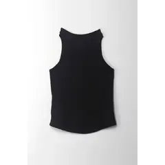 TENNIS - Camiseta en tela tejida con brillo negra para mujer