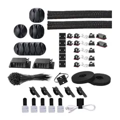 GENERICO - Kit Organizador De Cables Para Escritorio Computador Casa Tv