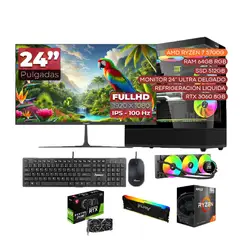 JANUS - COMPUTADOR TORRE GAMER AMD RYZEN 7 5700G 3,8GHZ RTX 3060 8 GB 64 RGB/512 24"