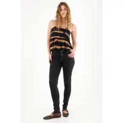 TENNIS - Jean super slim negro para mujer