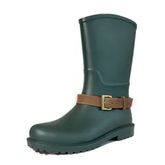BOTTPLIE - Botas LLuvia Mediana Mujer Mylan - Verde Cafe Matte