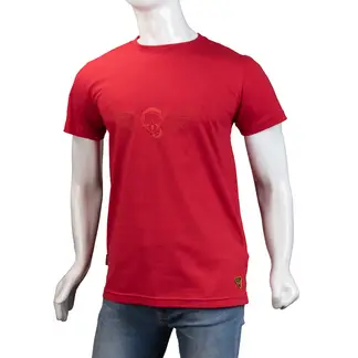 ALMA DE AVIADOR - Camiseta Cuello R Rojo CT Algodón Peruano