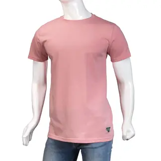 ALMA DE AVIADOR - Camiseta Cuello R Rosa Algodón Peruano