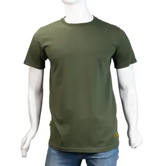 ALMA DE AVIADOR - Camiseta Cuello R Verde Mil Algodón Peruano
