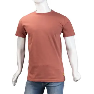 ALMA DE AVIADOR - Camiseta Cuello R Terracota Algodón Peruano