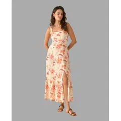 ESPRIT - Vestido Largo para Mujer Escote Recto