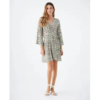 ESPRIT - Vestido Midi Mujer Manga 34 y Escote en V