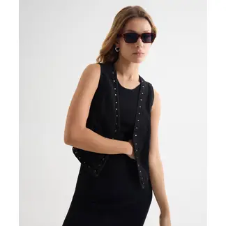 SEVEN SEVEN - Chaleco Para Mujer Plano Color Negro Marca #28250129