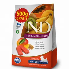 CATLIKE - Alimento N&D Tropical Dog Adulto Raza Pequeña - Salmón 2kg