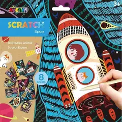 GENERICO - HOJAS DE ARTE SCRATCH PARA NIÑOS - UNIVERSO - ASTRONAUTAS