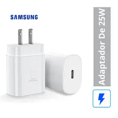 SAMSUNG - Cargador Original Tipo C Super Carga Rápida 25W