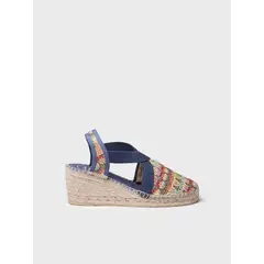 TONI PONS - Alpargata vegana de mujer en tejido multicolor con cuña TERRA-TT