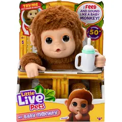 LITTLE LIVE PETS - Mono Bebé Adorable - Más de 50 Sonidos y Reacciones Mango