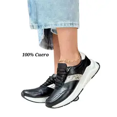EVEGONZ - Tenis Deportivos Zapatos en Cuero Para Mujer
