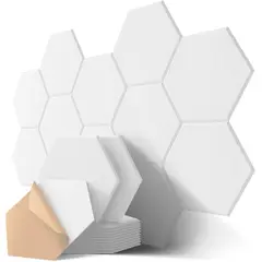 GENERICO - 12 Paneles Hexagonal De Espuma Acústica Aislamiento Estudio