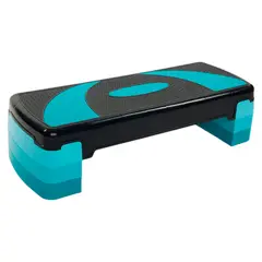 GENERICO - Banco Step Grande 3 Niveles Escalon Aerobicos Gym Azul Ref G3N