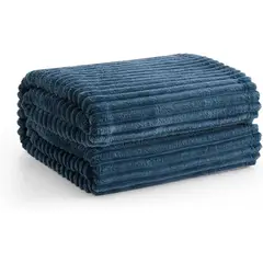 GENERICO - Cobija Manta Frazada Térmica Acanalada Color Azul