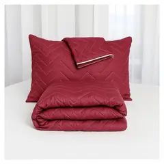 HOGARETO - Protector Colchón Vino Tinto Cama Queen 160 x 190 + Funda de Almohada