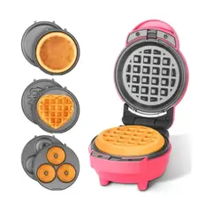 GENERICO - Mini Waflera 3 En 1 Baker S Friend Con Platos Extra