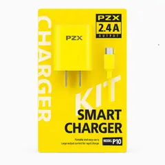 GENERICO - Cargador USB A Micro USB 1 Metro 2.4a Blanco PZX P10