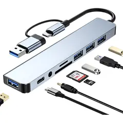 WOWWEE - Adaptador Usb C Multipuerto Usb Micro Sd Macbook Windows