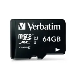 VERBATIM - Memoria Micro Sd Premium 64 Gb V10 Con Adaptador Sd