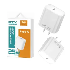 GENERICO - Cargador Cabezal Cubo Tipo C Carga Rápida 25W PZX P61
