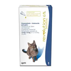 ZOETIS - Antiparasitario Tópico Gato Revolution 6% 2.6Kg a 7.5 kg