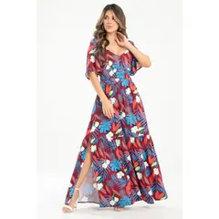 RAGGED - Vestido eria Rojo vino