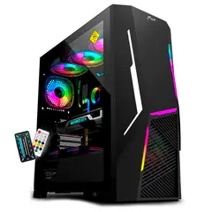 JYR TECHNOLOGY - Chasis Gamer E-atx Jyr Jx124 Apolo Negro X5 Fan Argb