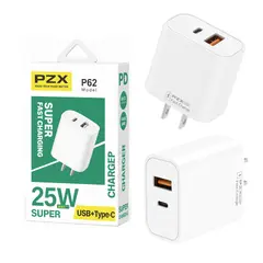 GENERICO - Cargador Cabezal Cubo Tipo C Carga Rápida 25W PZX P62