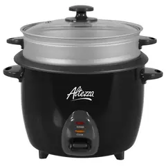 ALTEZZA - Olla Arrocera con Vaporera de 1,8 L Negra