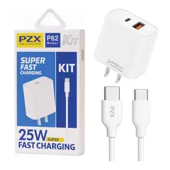 GENERICO - Cargador Samsung Tipo C A Tipo C Carga Rápida QC 25W PZX P62