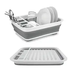 GENERICO - Escurridor De Platos Plegable Organizador Platos Y Cubiertos